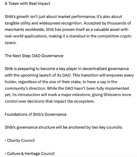Shiba Inu 宣布推出Decentralization自治組織 &nbsp;圖片